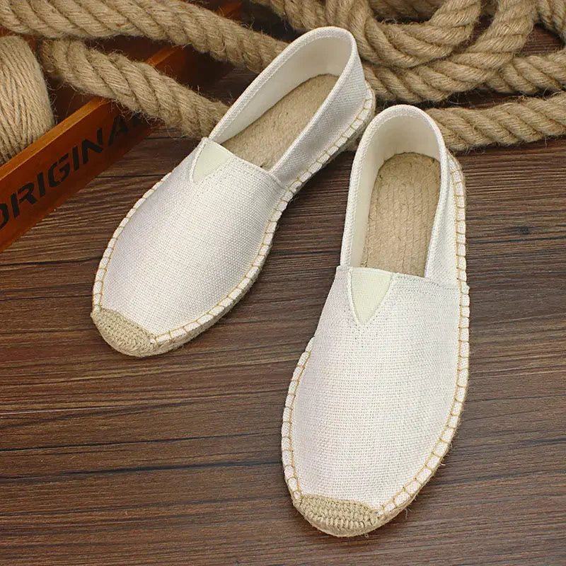 Ademend Canvas Slip-On Herenschoen met Graffiti-accent