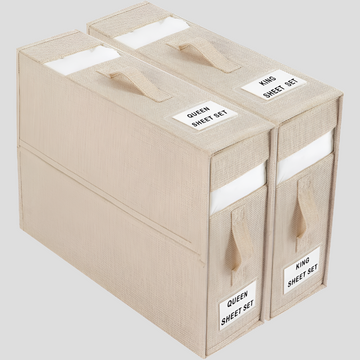 Inklapbare organizerbox voor beddengoed