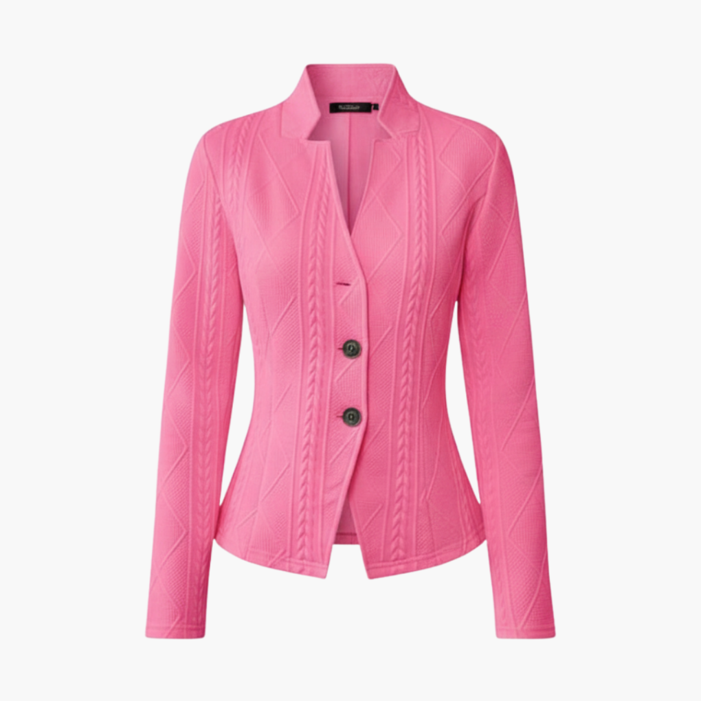 Dames blazer met reverskraag en knopensluiting