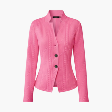 Dames blazer met reverskraag en knopensluiting