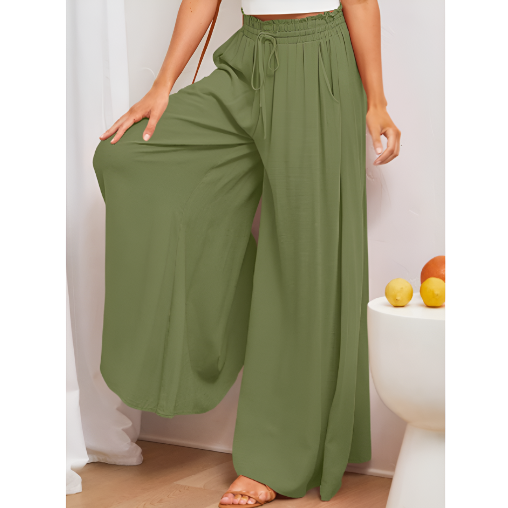 Comfortabele zomerrokbroek met elastische taille