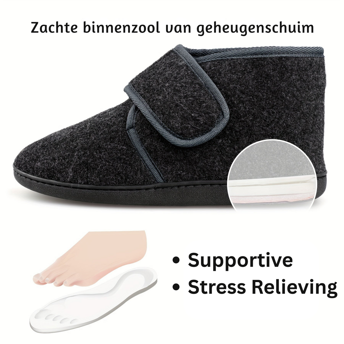 Heren Slippers met Stevige Enkelband