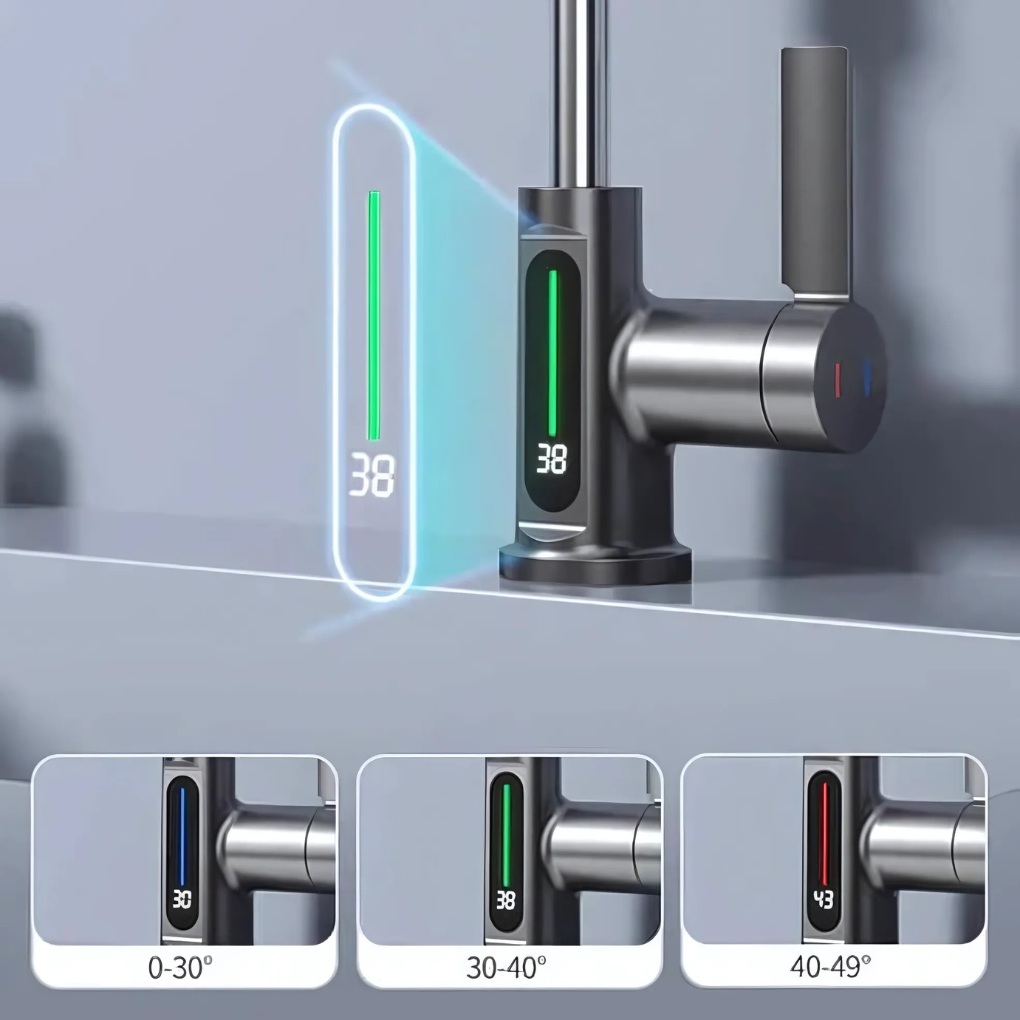 Flexibele LED-kraan voor keuken en badkamer