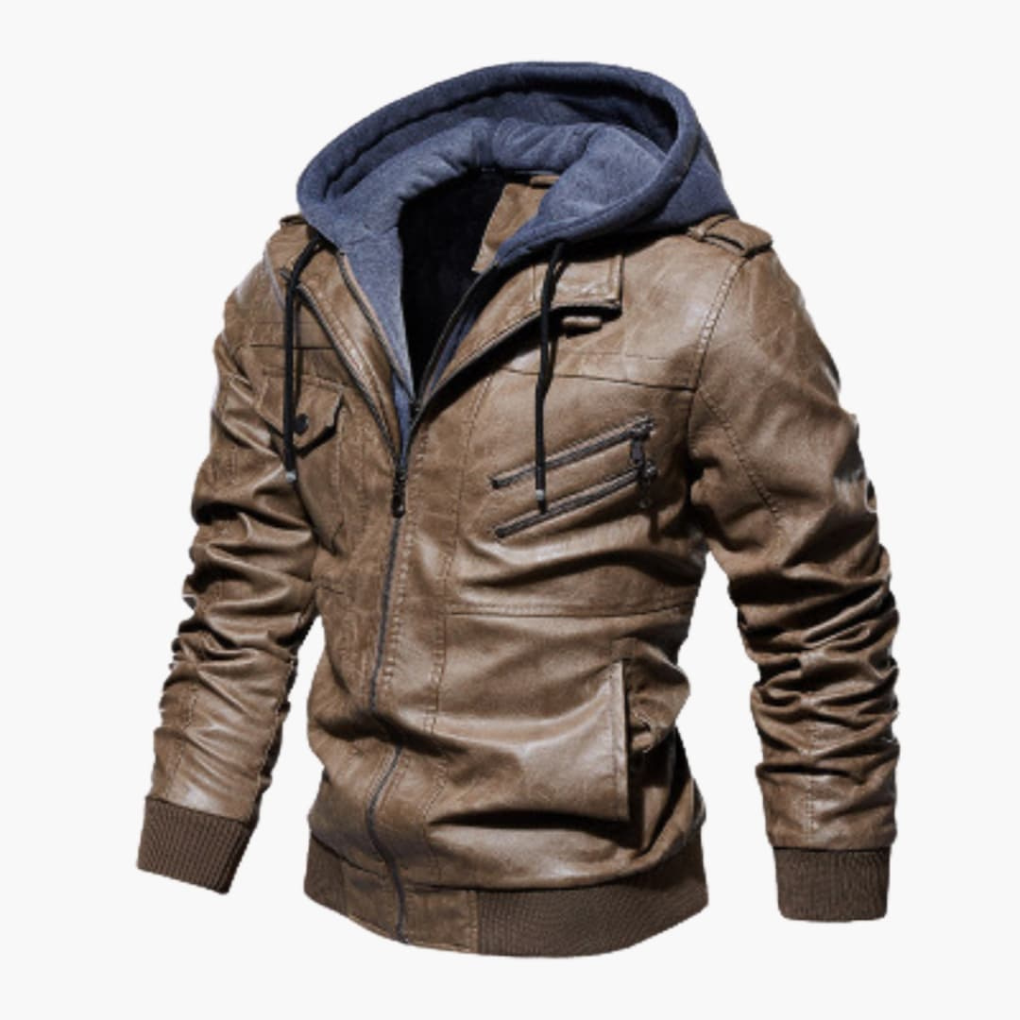 Heren hoodiejack met meerdere zakjes