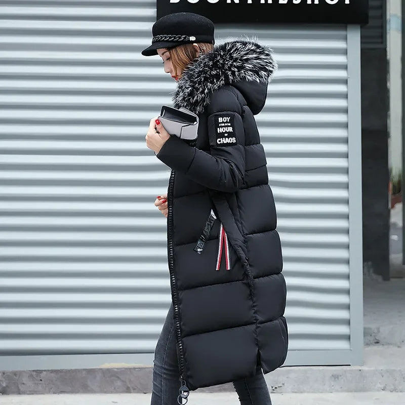 Khloe – Dames Winter Parka met Bontkraag