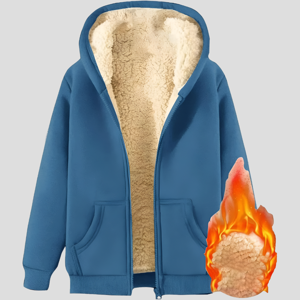 Warme fleecegevoerde winterhoodie voor heren