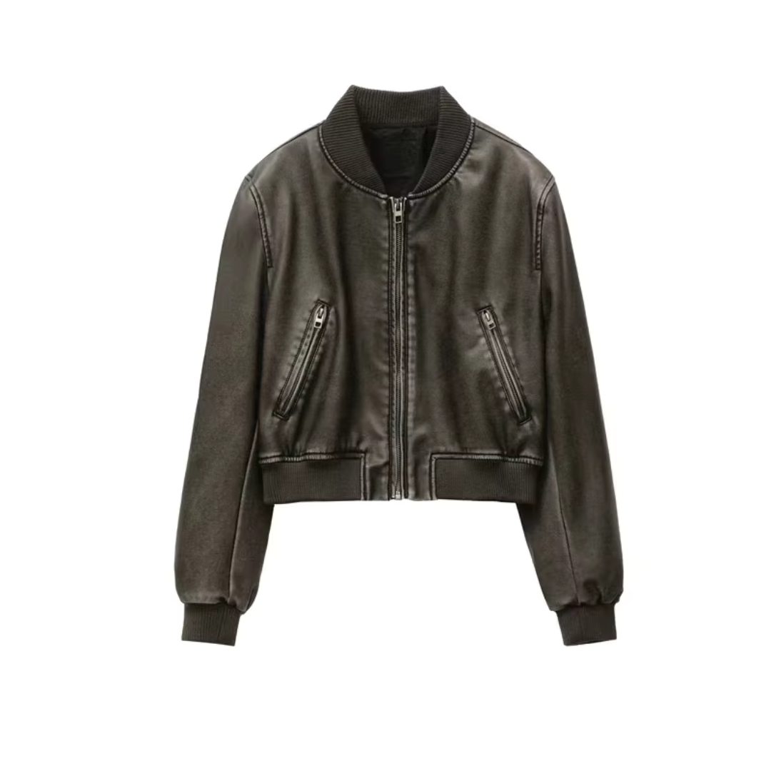 Nova – Faux Leren Bomberjack
