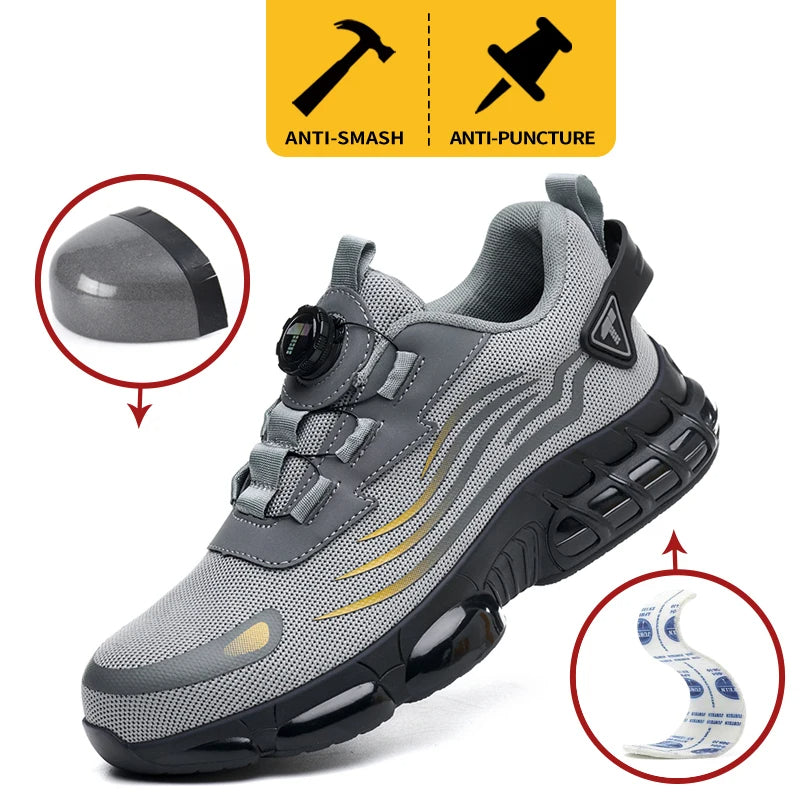 Veiligheidssneakers met Stalen Neus en Draaiknopsluiting