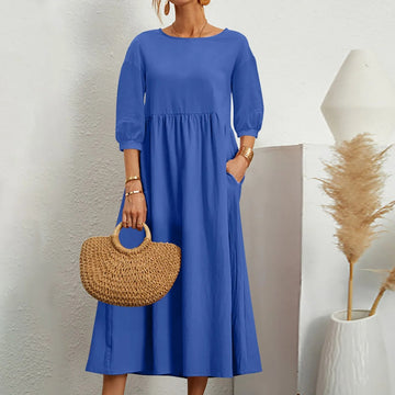 Celine – Midi-Jurk met Patchwork