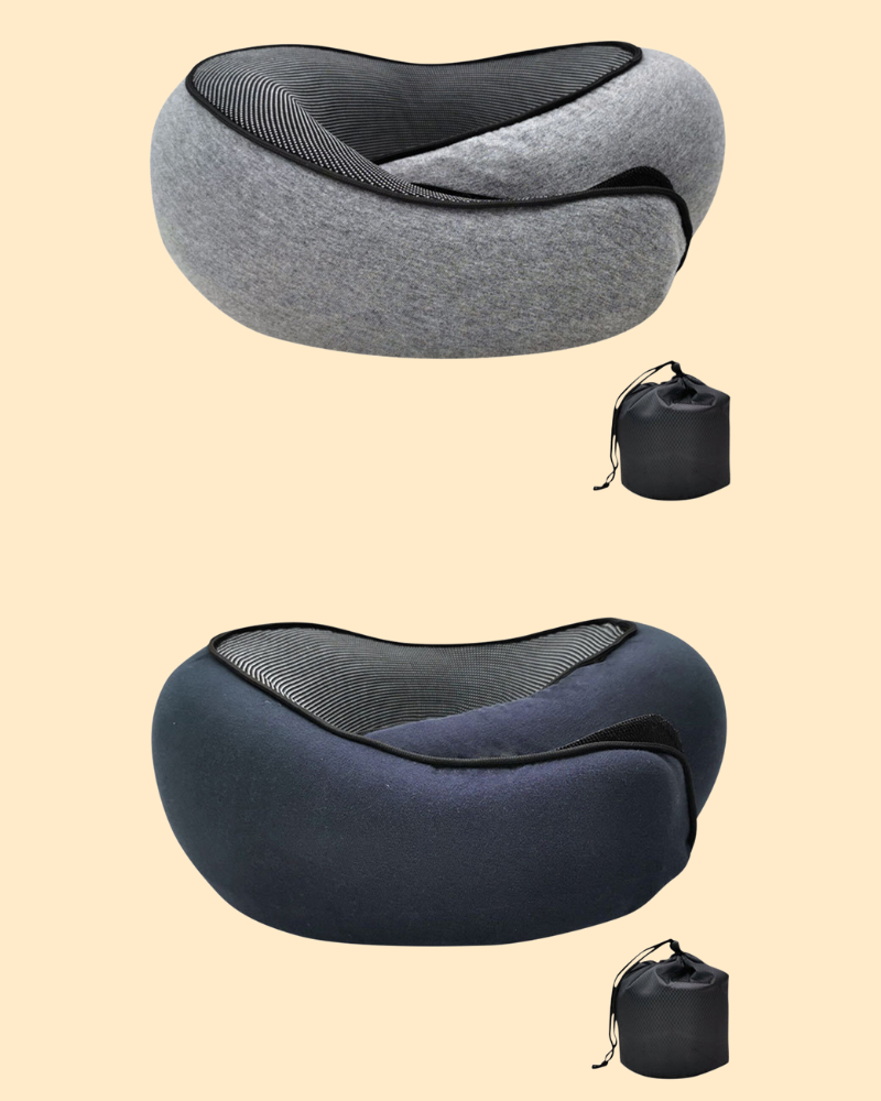 Ergonomische nekkussens voor op reis met traagschuim