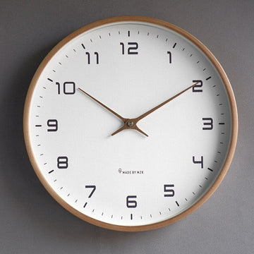 Wandklok Van hout Scandinavische Stijl - AuraTime