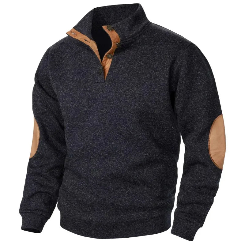 Sweatshirt met v-hals voor heren