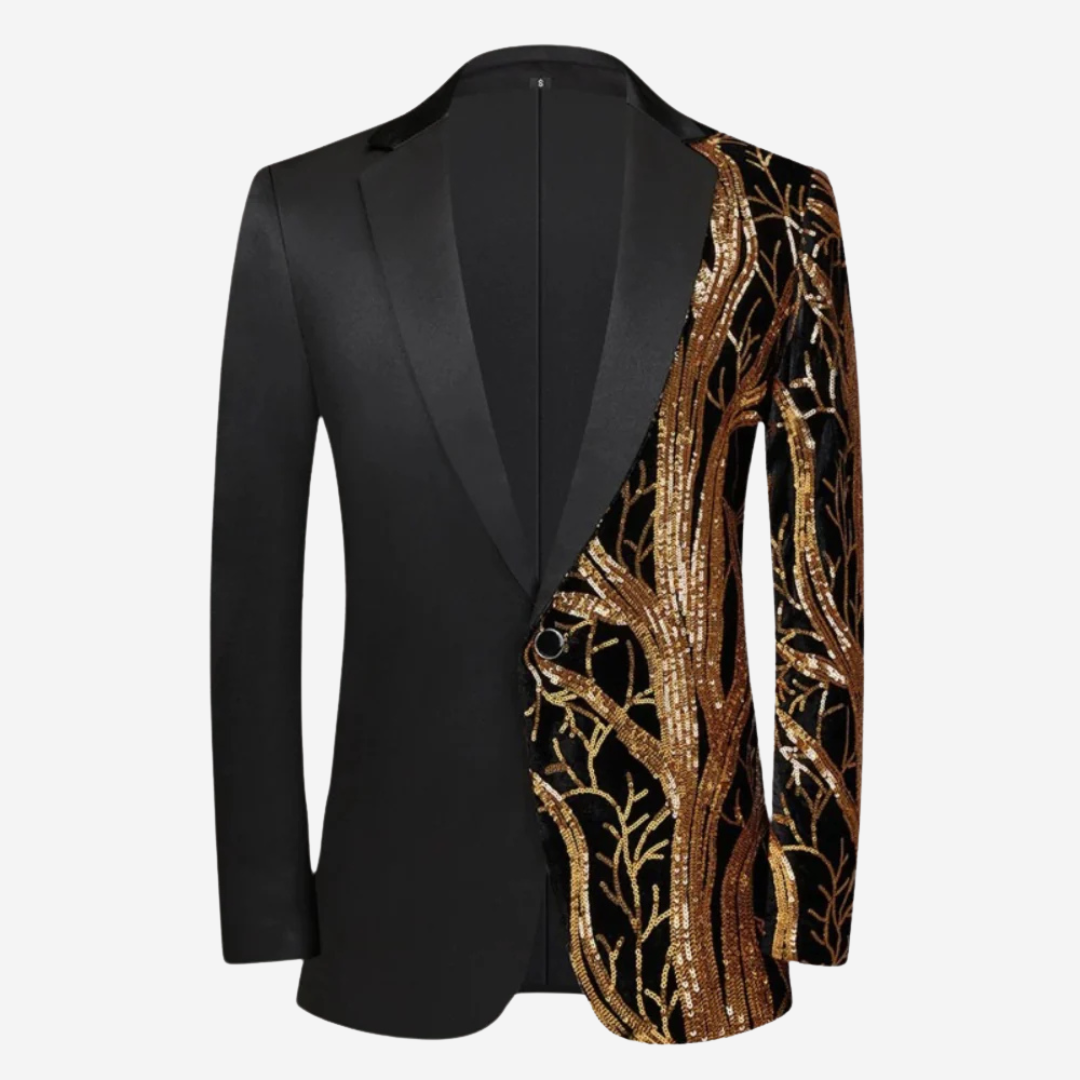 Luxe pailletten blazer voor heren