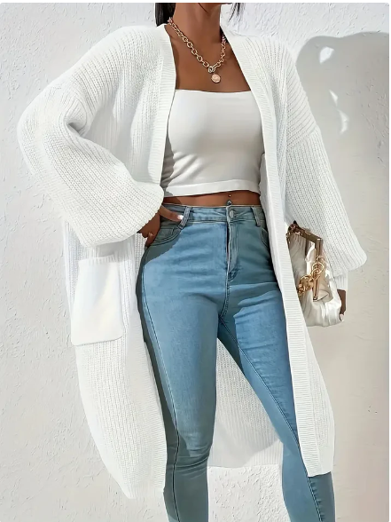 Oversized gebreid vest voor dames