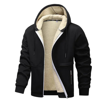 Vincent – Warme Fleece Hoodie met Rits Voor Heren