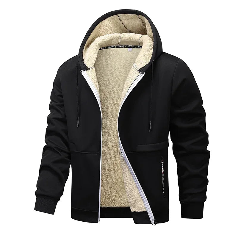 Vincent – Warme Fleece Hoodie met Rits Voor Heren