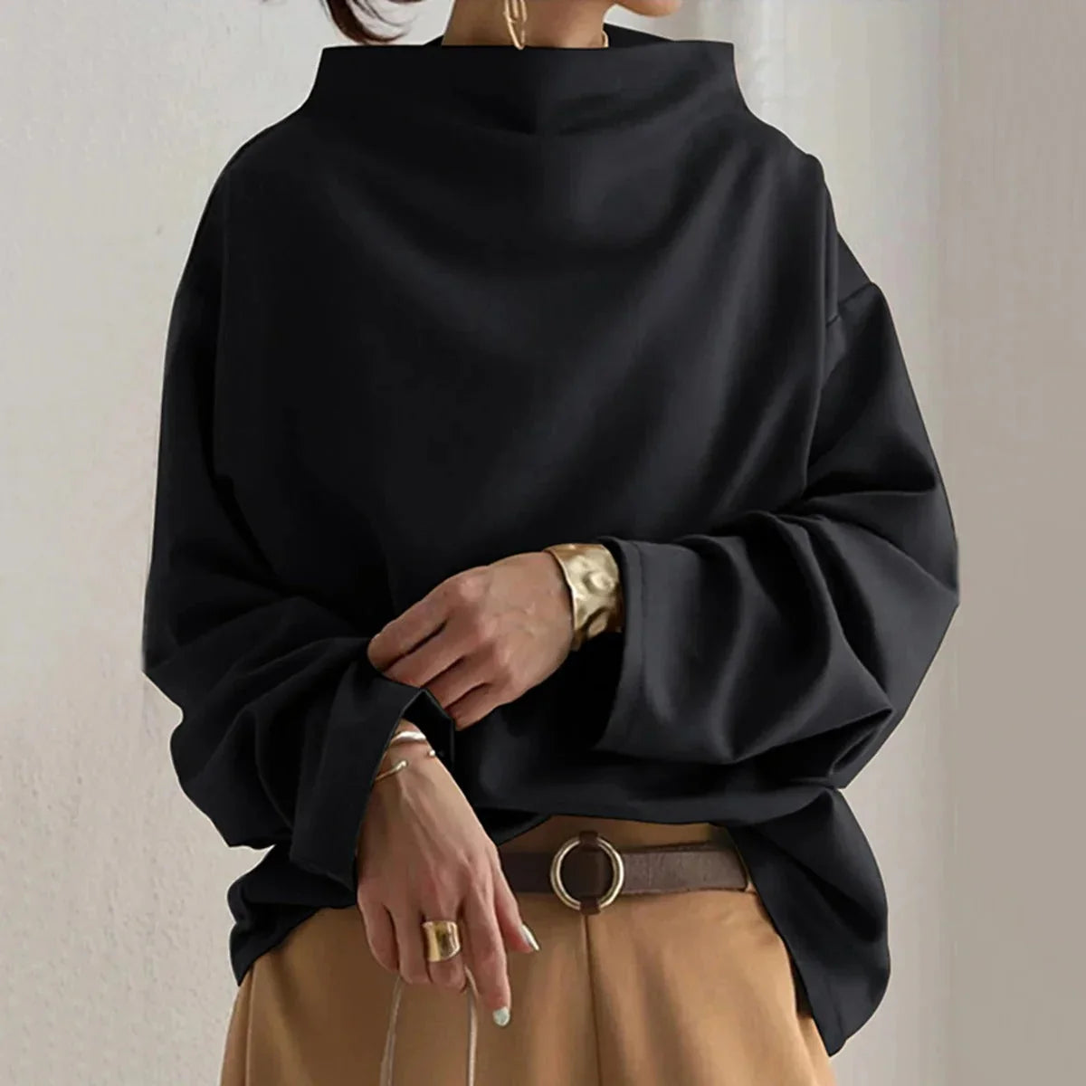Losse trui met minimalistisch ontwerp voor dames