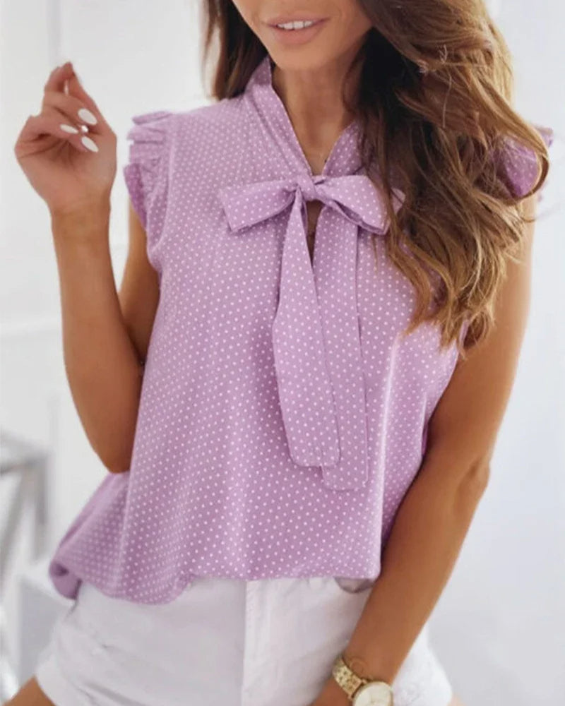 Blouse met strikdetail voor dames