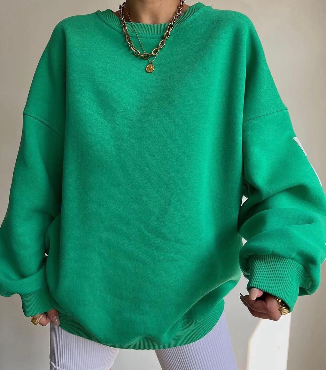 Oversized sweater met opdruk voor dames