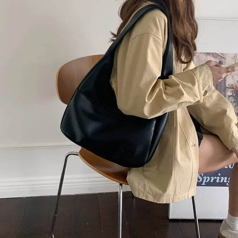 Vintage Hobo Schoudertas met Grote Capaciteit