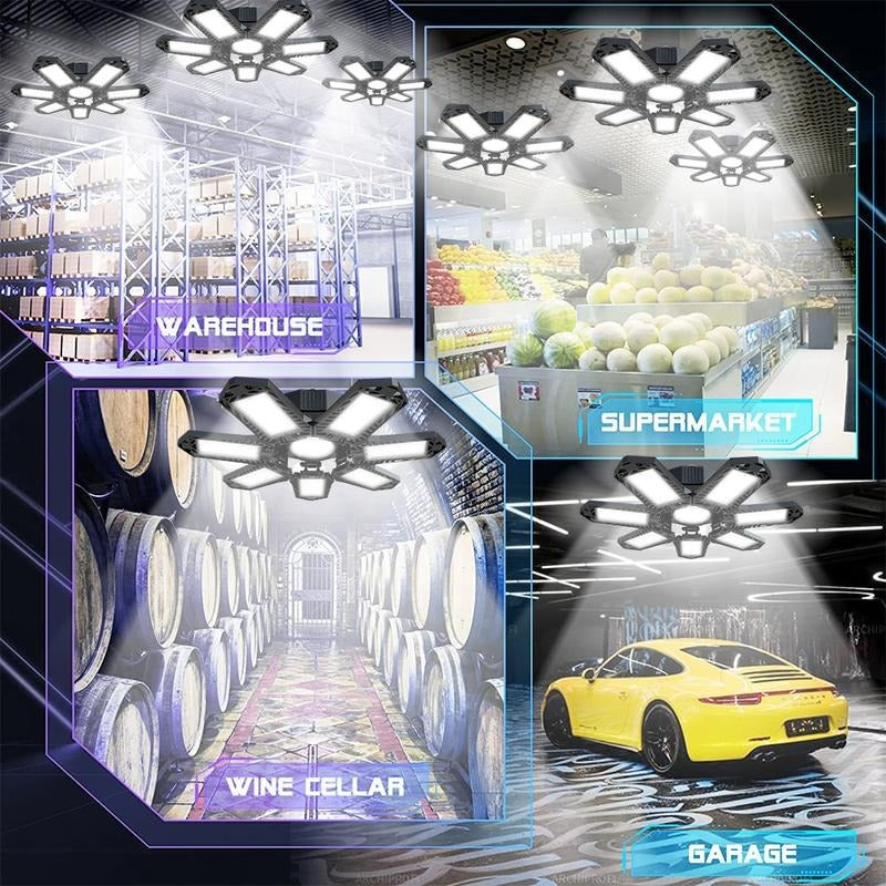 Verstelbare LED-paneellamp 6500K E26/E27 – lamp voor garage en werkplaats