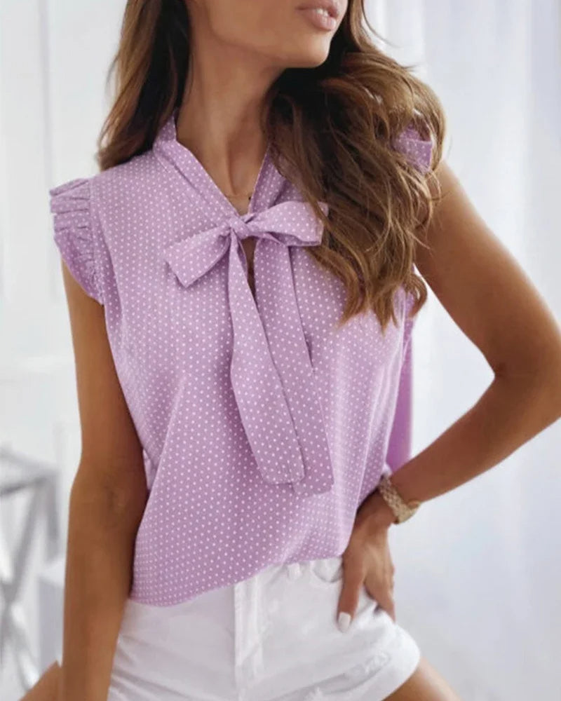 Blouse met strikdetail voor dames