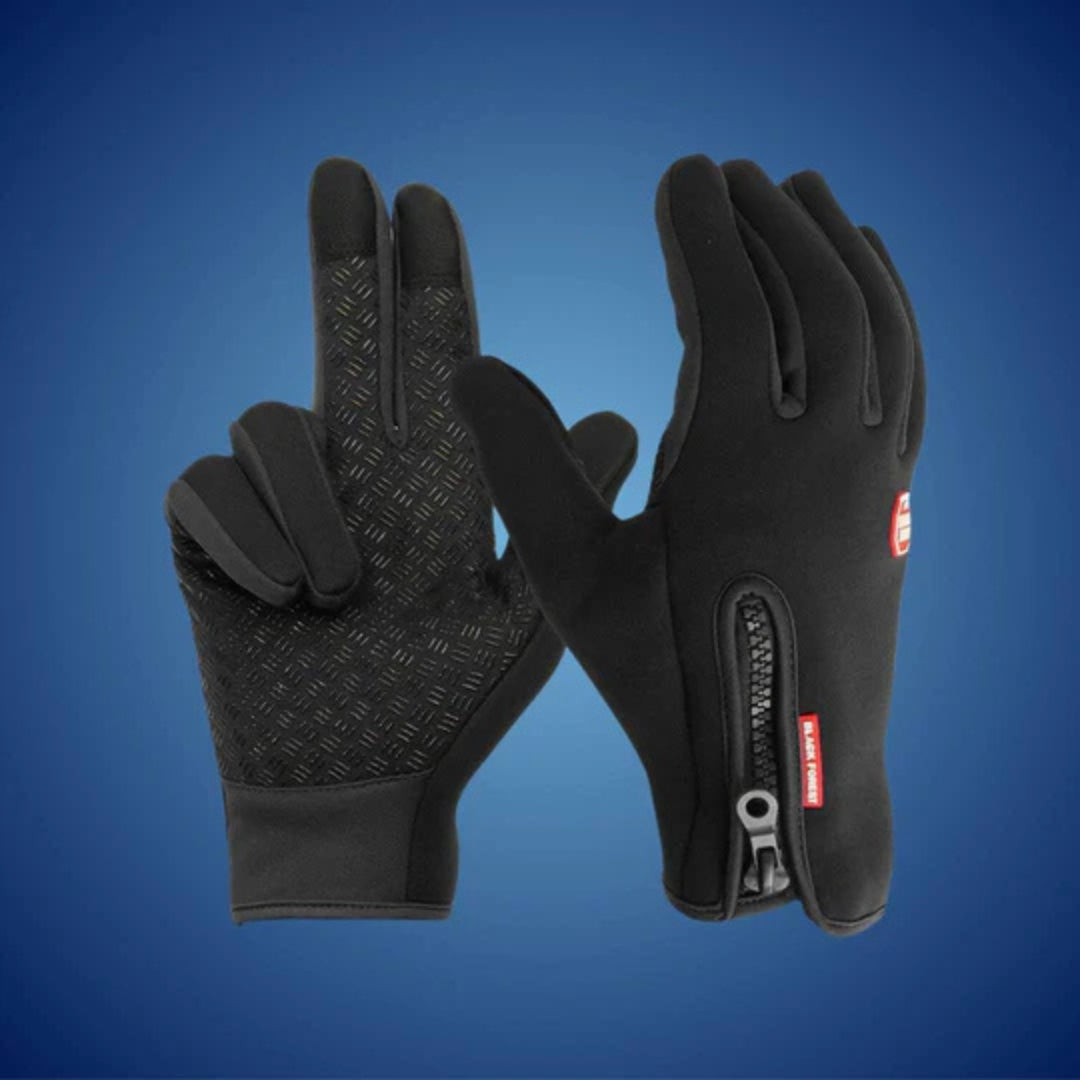 Verwarmde waterafstotende handschoenen met touchscreenfunctie