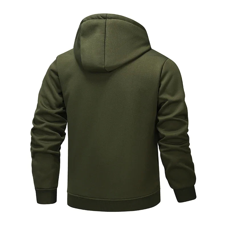 Vincent – Warme Fleece Hoodie met Rits Voor Heren