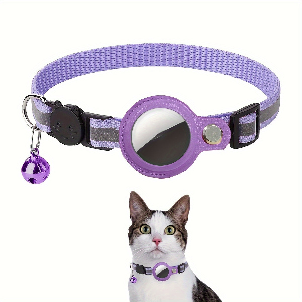 Reflecterende Kattenhalsband – Veiligheidssluiting en Belletje voor Extra Zichtbaarheid