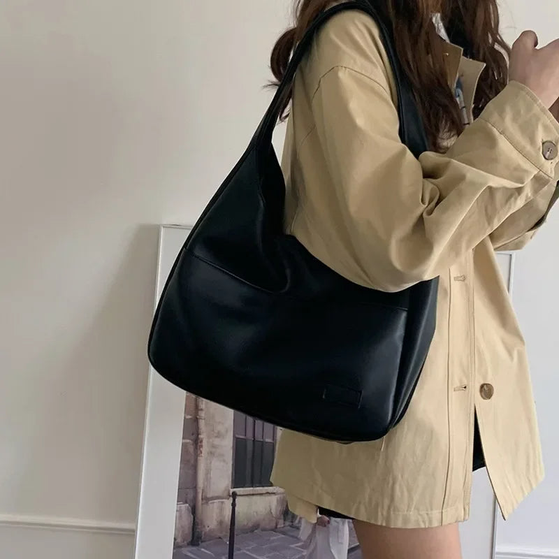 Vintage Hobo Schoudertas met Grote Capaciteit