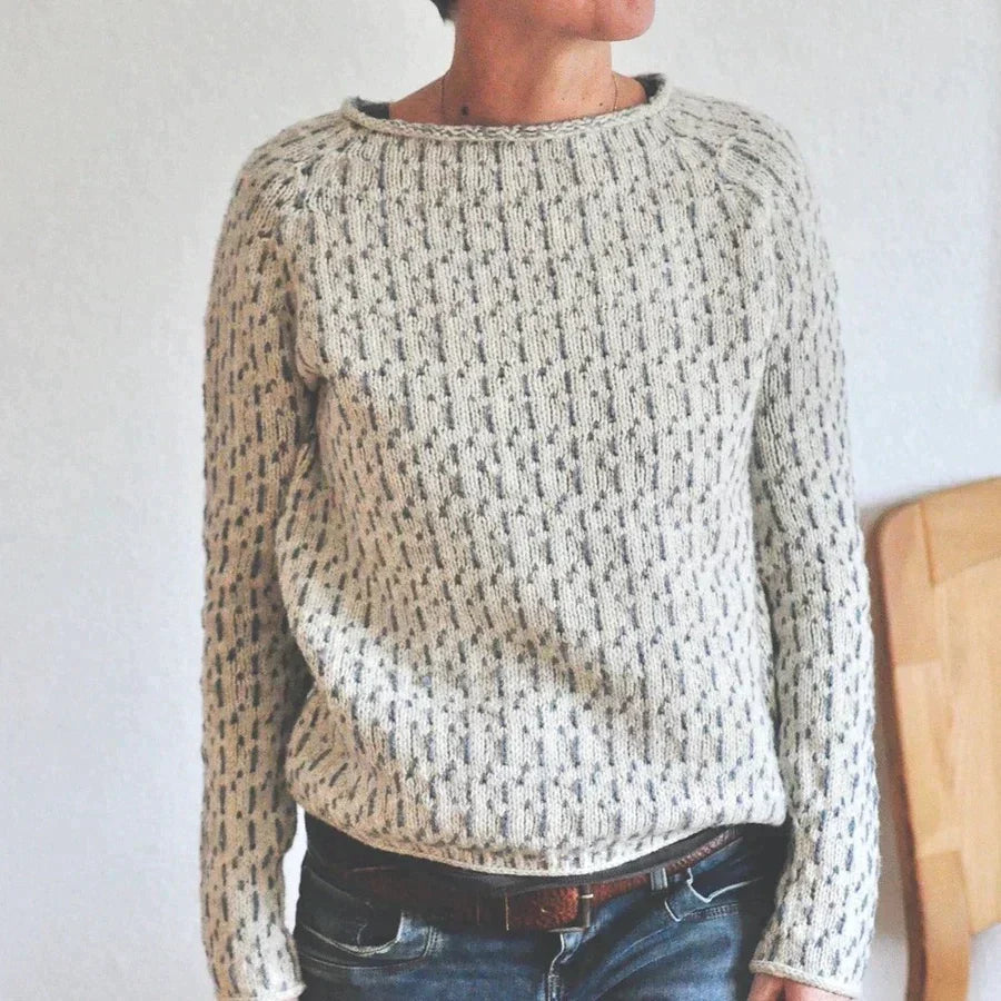 Gebreide sweater met ronde hals voor dames