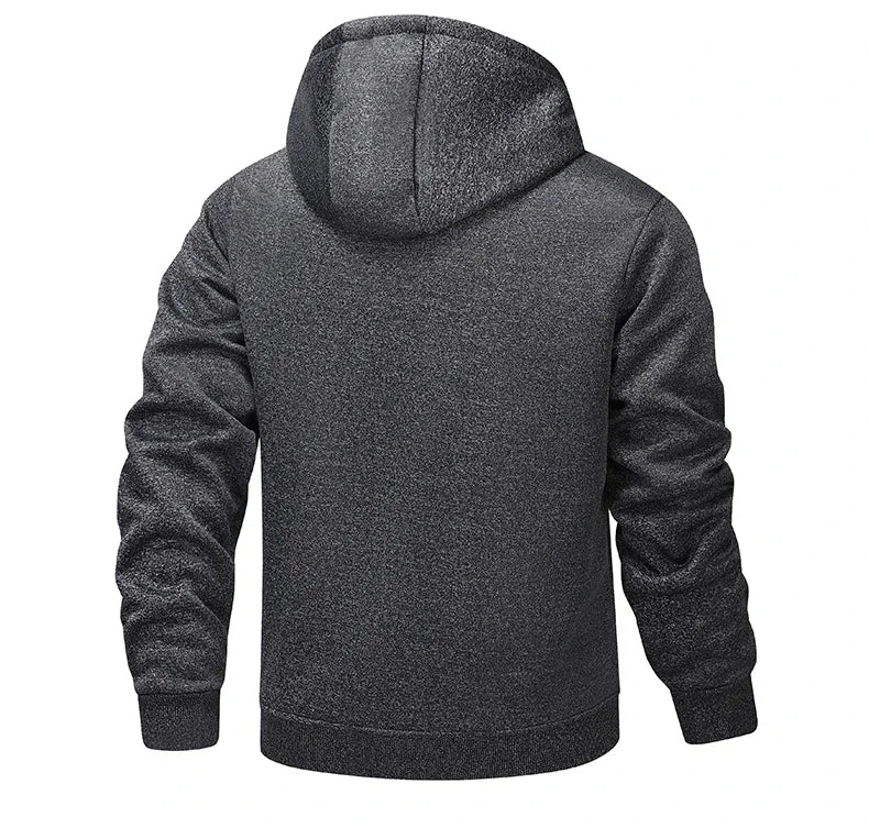 Vincent – Warme Fleece Hoodie met Rits Voor Heren
