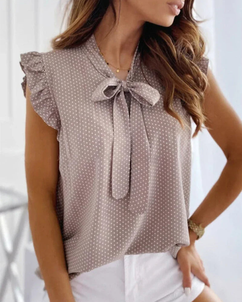 Blouse met strikdetail voor dames