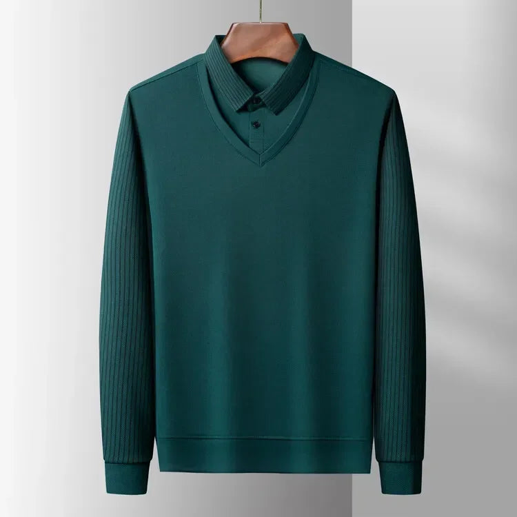 Renlo – Heren Casual herenpolo met ingebouwde kraaglook