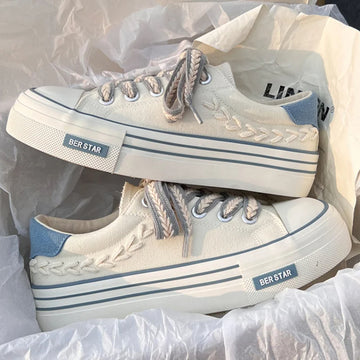 Serenity – Trendy Platform Canvas Sneakers