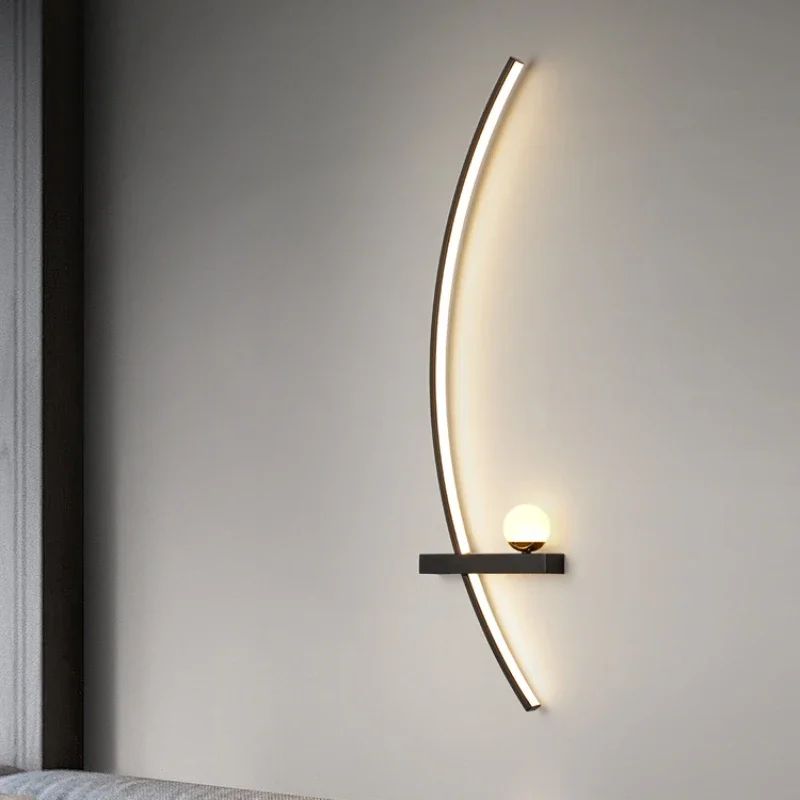 Nordic LED Wandlamp - Strakke Strepen Muurverlichting voor Slaapkamer, Woonkamer, Studeerkamer en Trap