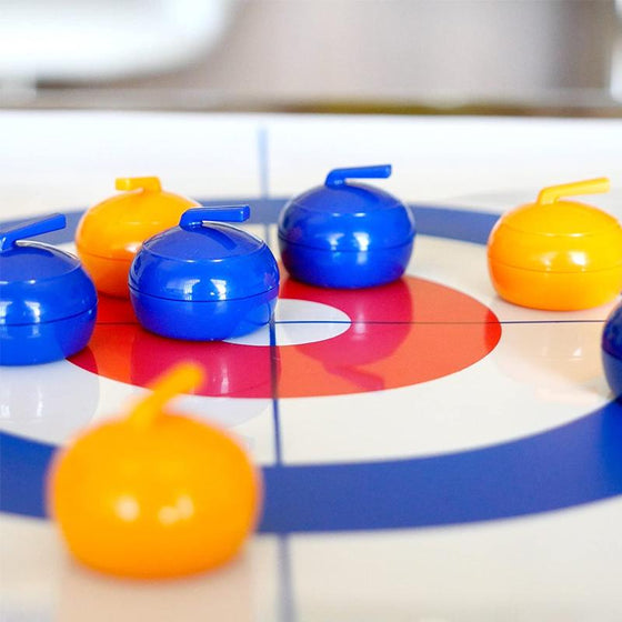 Miniatuur Curlingspel voor Thuis met Glijstenen en Magnetische Stokken
