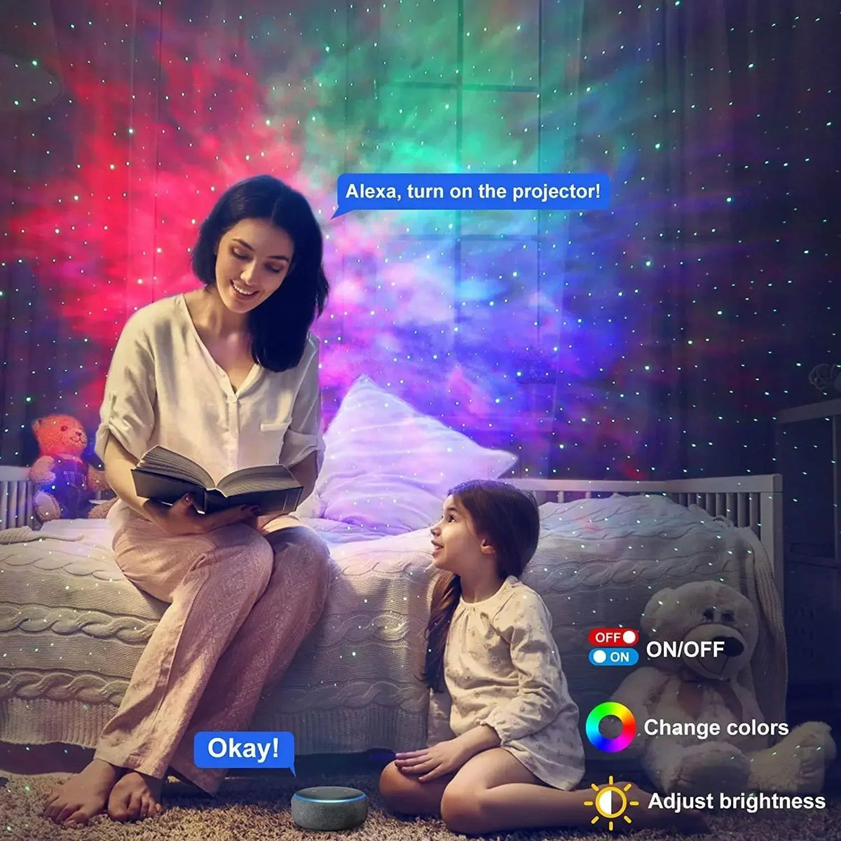 jouwwinkelSmart - Wifi Galaxy Projector met Spraakbesturing en App Controle
