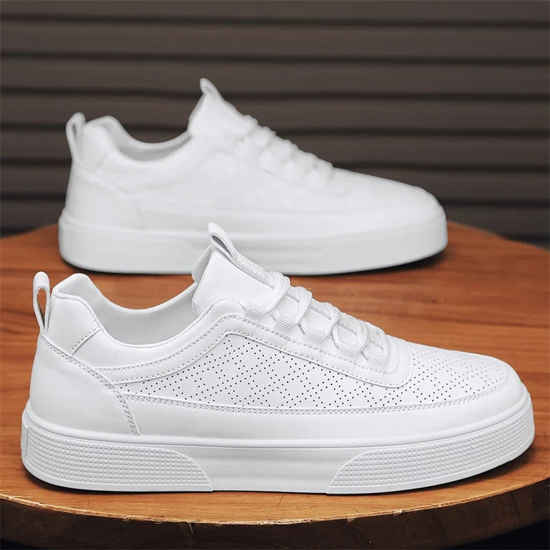 UrbanStride – Luxe Leren Sneakers voor Heren