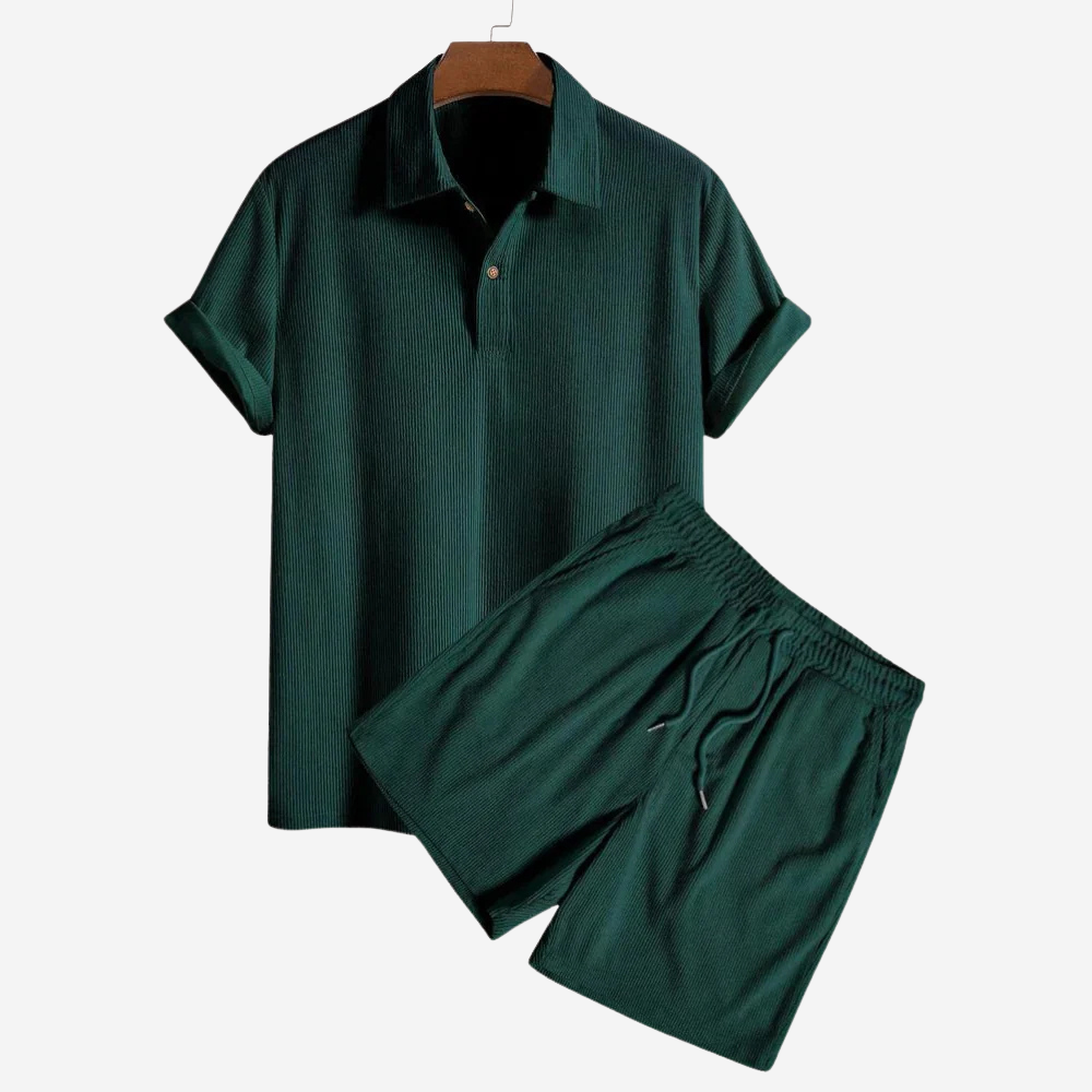 Zomerset Heren – Twill Shirt met Korte Broek