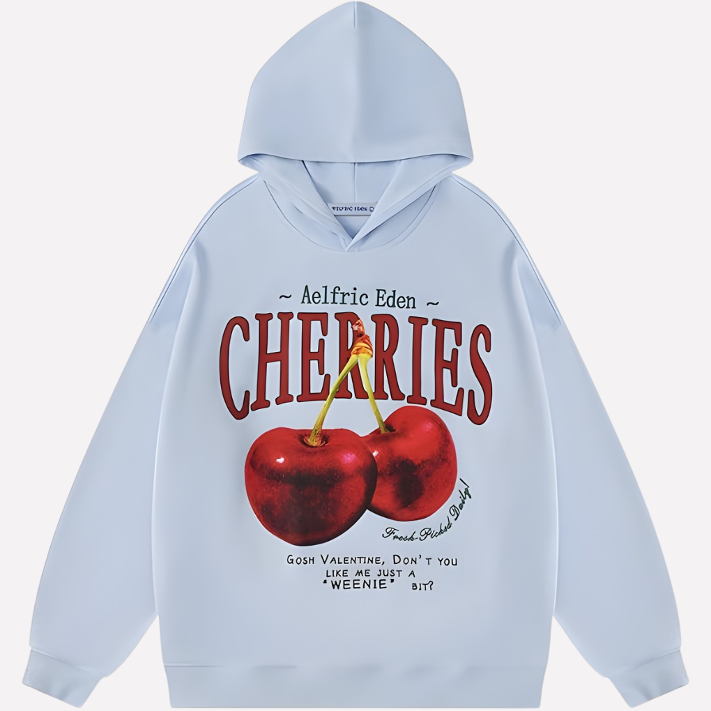 Casual Y2K Hoodie met Kersenprint