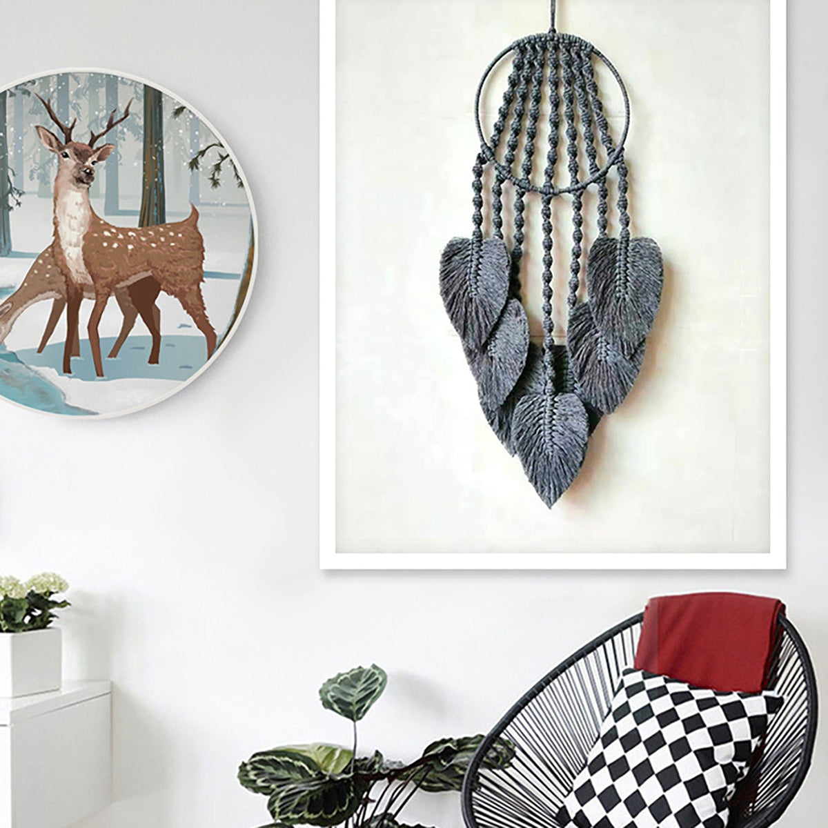 Boho Geweven Droomvanger Wandtapijt Ophangdecoratie