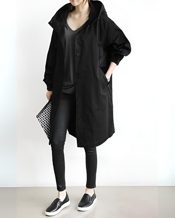 Klassieke trenchcoat met capuchon