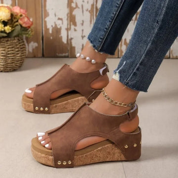 Caela - Zomerse wedge sandalen met open teen
