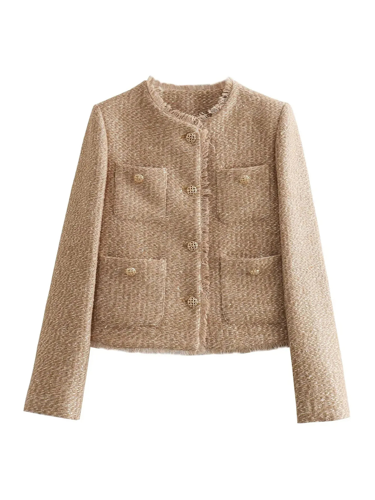 Amelia – Elegant cropped tweed jasje voor dames