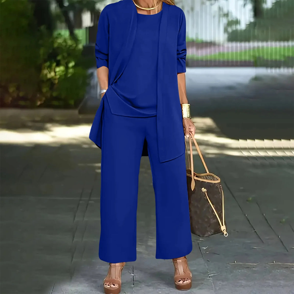 Hoymans ChicEase – Elegant Drie-delige Vest &  Cardigan Set