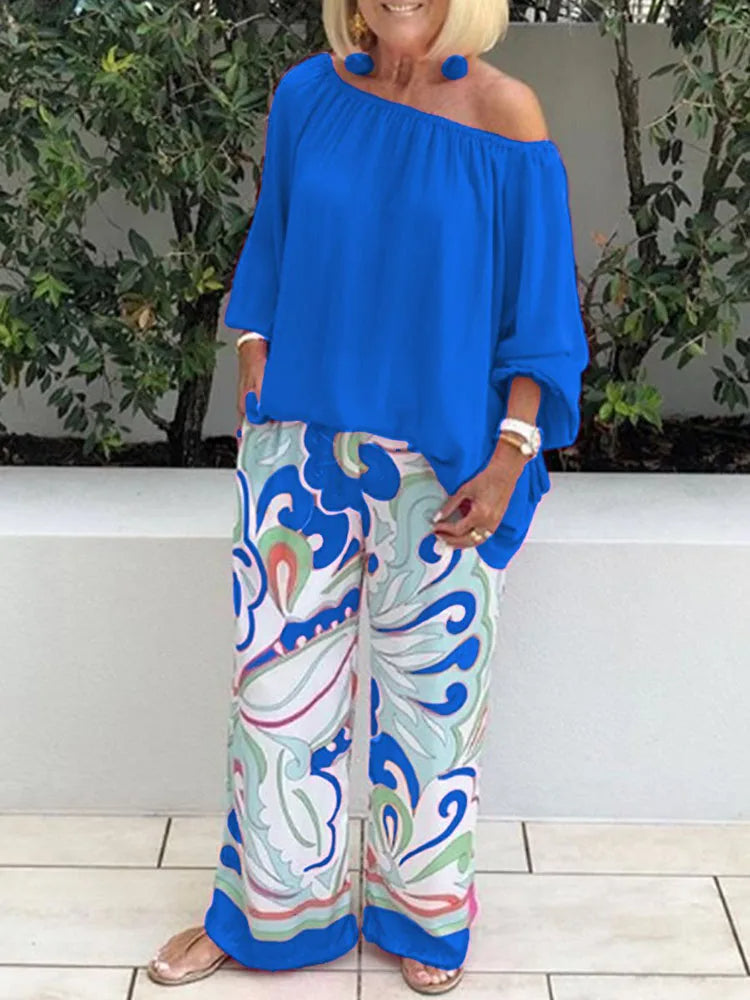 Angelique – Stijlvolle Off-Shoulder Tweedelige Set