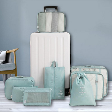 8-Delige Organizer Set voor Reizen en Bagage