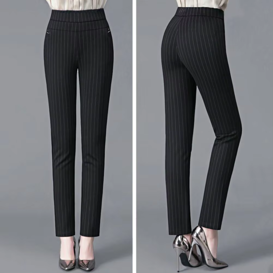 Yara – Straight-Leg Broek met Hoge Taille Dames