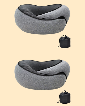 Ergonomische nekkussens voor op reis met traagschuim